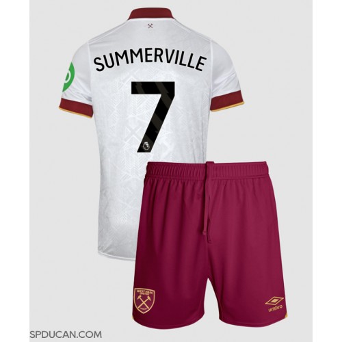 Dječji Nogometni Dres West Ham United Crysencio Summerville #7 Rezervni 2024-25 Kratak Rukav (+ Kratke hlače)